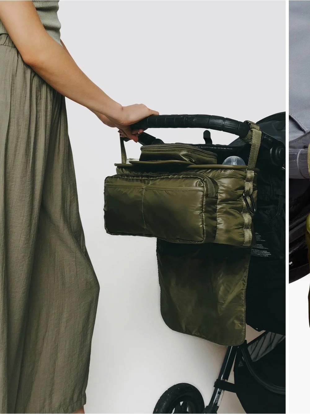 Caraa Olive Green Stroller Caddy Bag !!NWT!!